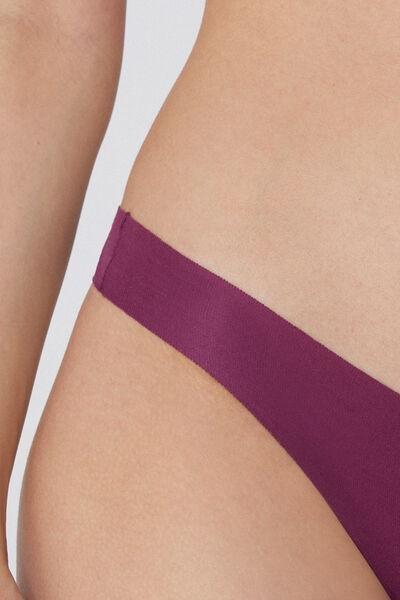 Burgundy Seamless Brazilian Briefs, , large image number 3