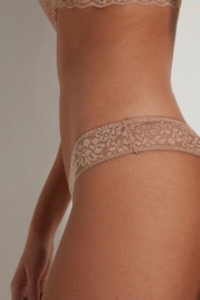Beige Sheer Brazilian Briefs, , large image number 3