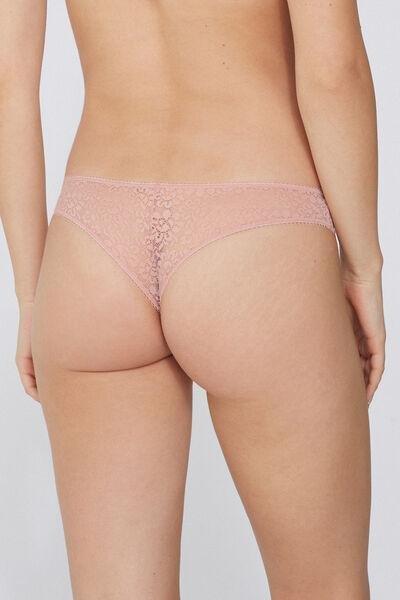 Pink Lace Brazilian Briefs, 5701_313Y, large image number 1