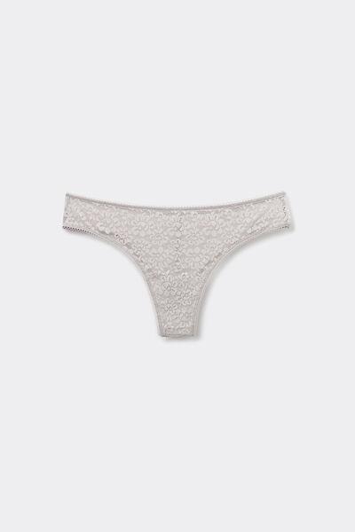 Grey Lace Brazilian Briefs, , large image number 3