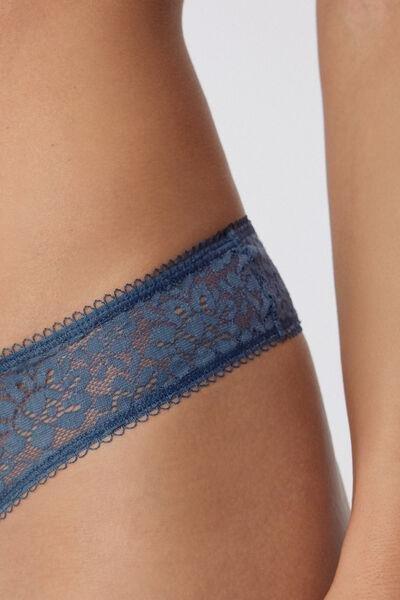 Blue Recycled Lace Brazilian Briefs, 5701_730Y, large image number 3