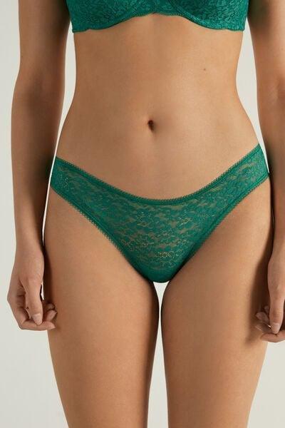 Green Recycled Lace Brazilian Briefs, 5701_916U, large image number 1