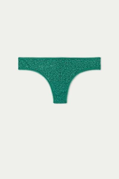 Green Recycled Lace Brazilian Briefs, 5701_916U, large image number 4