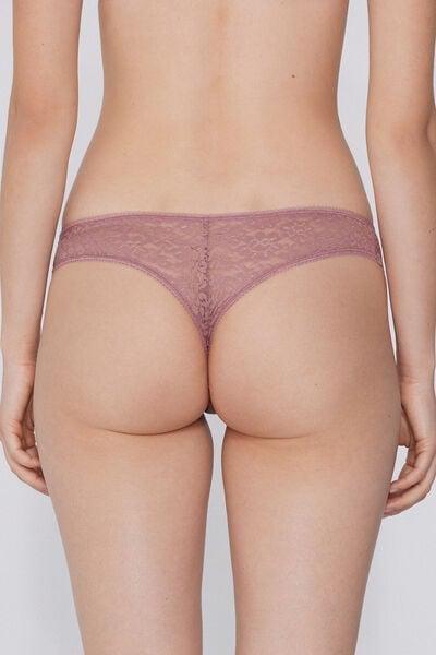 Pink Recycled Lace Brazilian Briefs, 5701_946Y, large image number 2