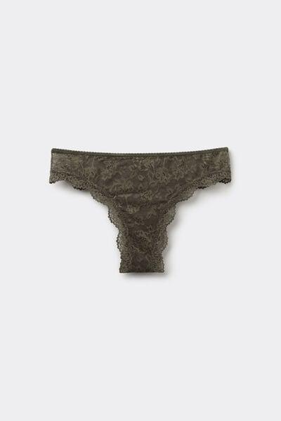Green Recycled Lace Brazilian Briefs, 5701_226Z, large image number 4