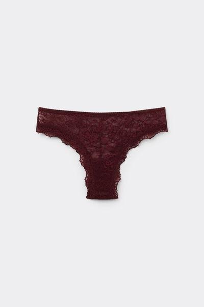Brown Recycled Lace Brazilian Briefs, 5701_581Z, large image number 4