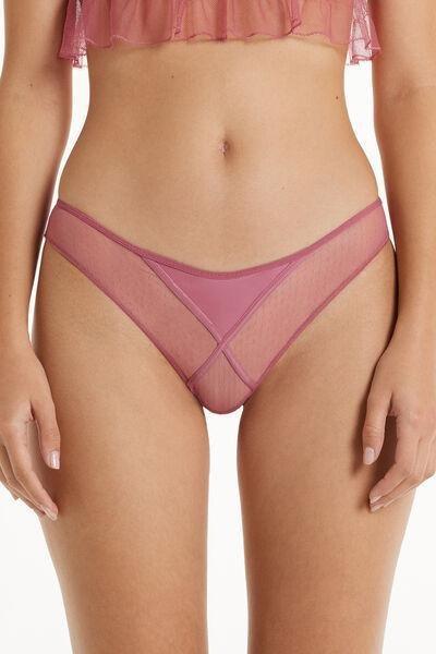 PINK MAUVE DARK Amorous Vynil High-Cut Brazilian Briefs, , large image number 1