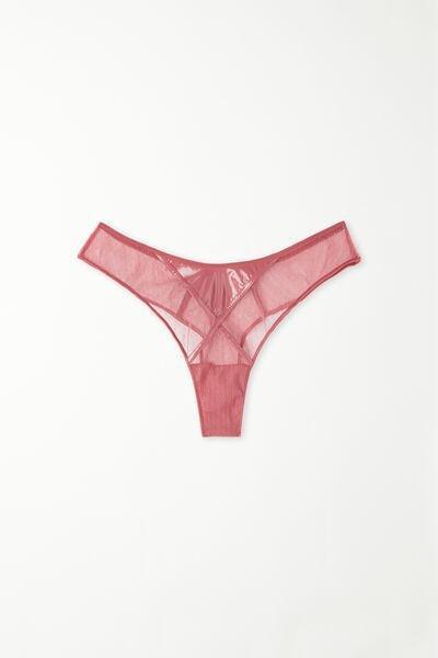 PINK MAUVE DARK Amorous Vynil High-Cut Brazilian Briefs, , large image number 4