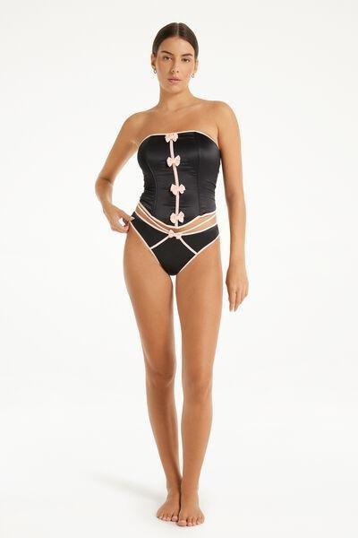 Black Fancy Ribbon Brazilian Briefs, 5701_950V, large image number 0