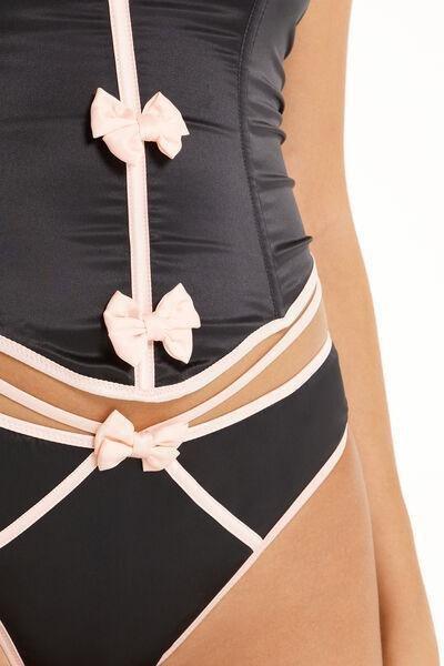 Black Fancy Ribbon Brazilian Briefs, 5701_950V, large image number 2