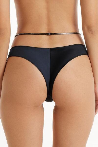 BLACK Disco Strass High-Cut Brazilian Briefs, , large image number 6
