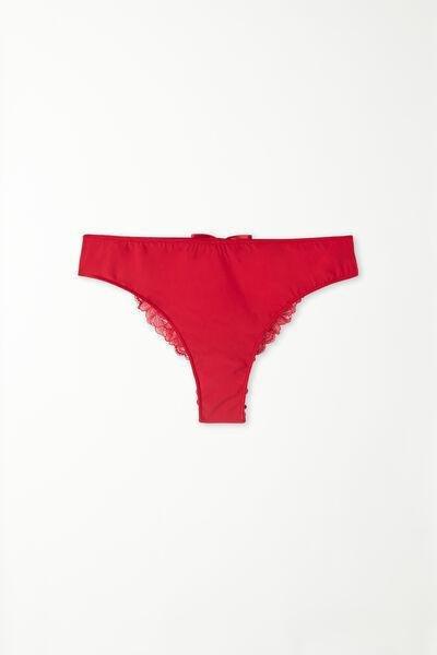 Red Brazilian Briefs With Bow And Cut-Out, , large image number 4