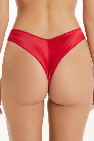 Red Cuore Satin Brazilian Briefs, , large image number 2