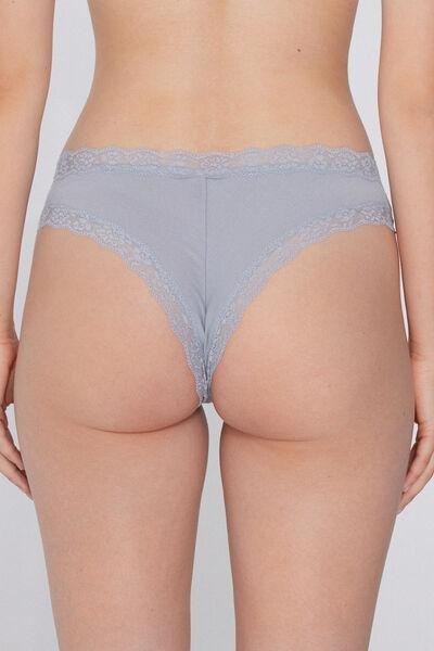 Blue Cotton Brazilian Briefs, 5701_812Y, large image number 2