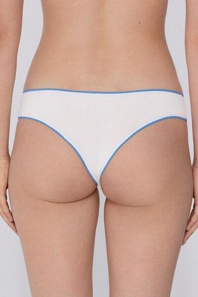 Ivory Teddy Bear Print Cotton Briefs, 5701_805Y, large image number 2