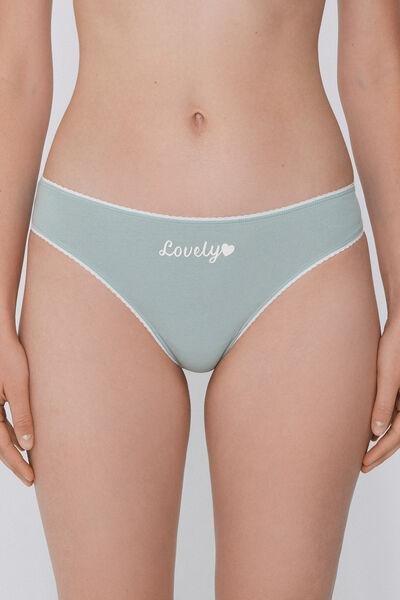 Green Printed Cotton Brazilian Briefs, 5701_806Y, large image number 0