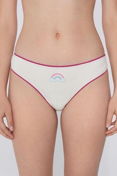 Ivory Cloud Print Cotton Briefs, 5701_813Y, large image number 0