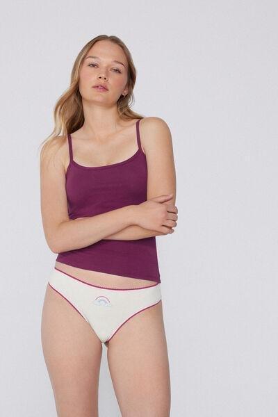 Ivory Cloud Print Cotton Briefs, 5701_813Y, large image number 1