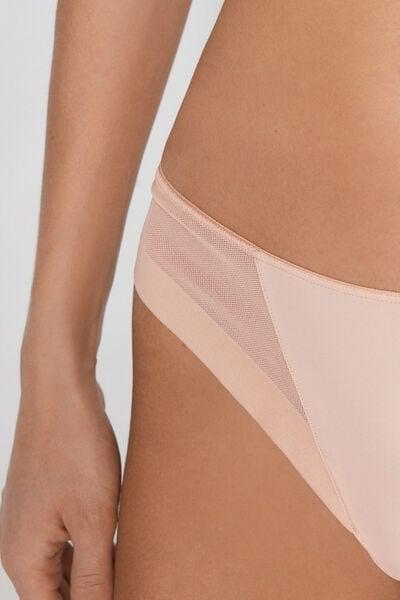 Pink Essential Tulle Brazilian Briefs, 5701_278Z, large image number 3