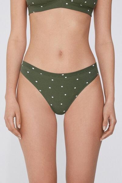 Green Comfy Rib Brazilian Briefs, , large image number 0