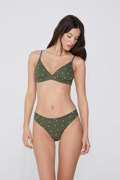 Green Comfy Rib Brazilian Briefs, , large image number 1