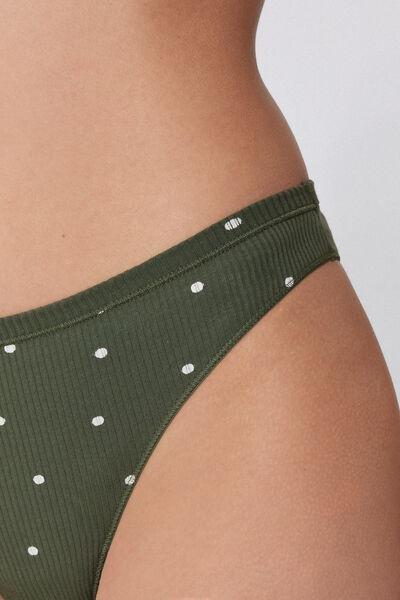 Green Comfy Rib Brazilian Briefs, 5701_318Y, large image number 3