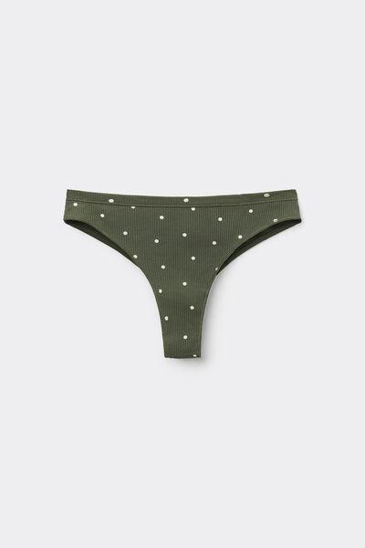 Green Comfy Rib Brazilian Briefs, , large image number 4