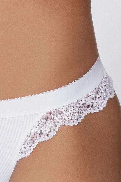 White High-Cut Brazilian Briefs, , large image number 3