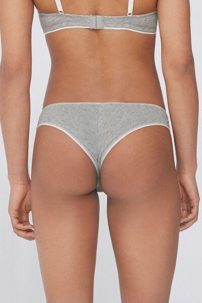 Grey Delicate Touch Brazilian Briefs, , large image number 2