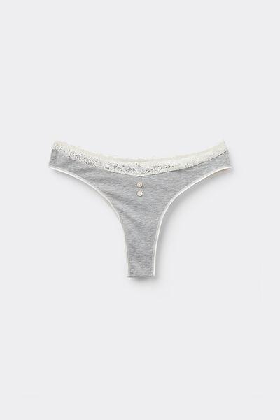 Grey Delicate Touch Brazilian Briefs, , large image number 4