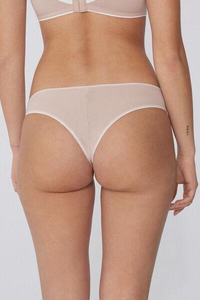 Beige Delicate Touch Brazilian Briefs, , large image number 2