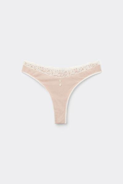 Beige Delicate Touch Brazilian Briefs, , large image number 4
