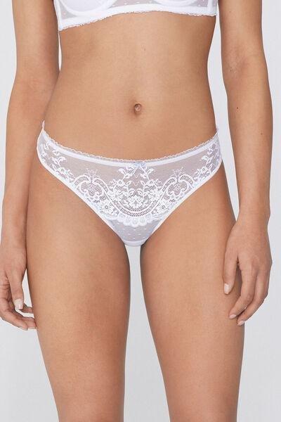 White Bliss Brazilian Briefs, White, large image number 1