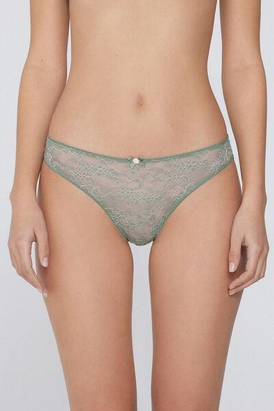 Green Lovely Roses Brazilian Briefs, 5701_321Y, large image number 1