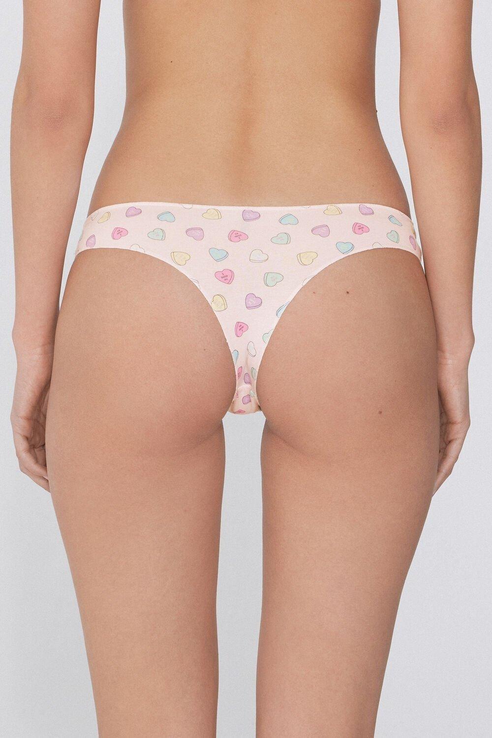 Pink Printed Brazilian Briefs, 5701_309Y, large image number 4