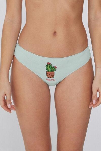 Green Printed Brazilian Briefs, 5701_316Y, large image number 3