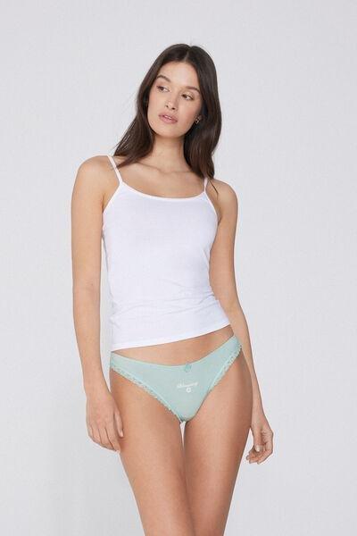 Green Lace Trim Brazilian Briefs, , large image number 3