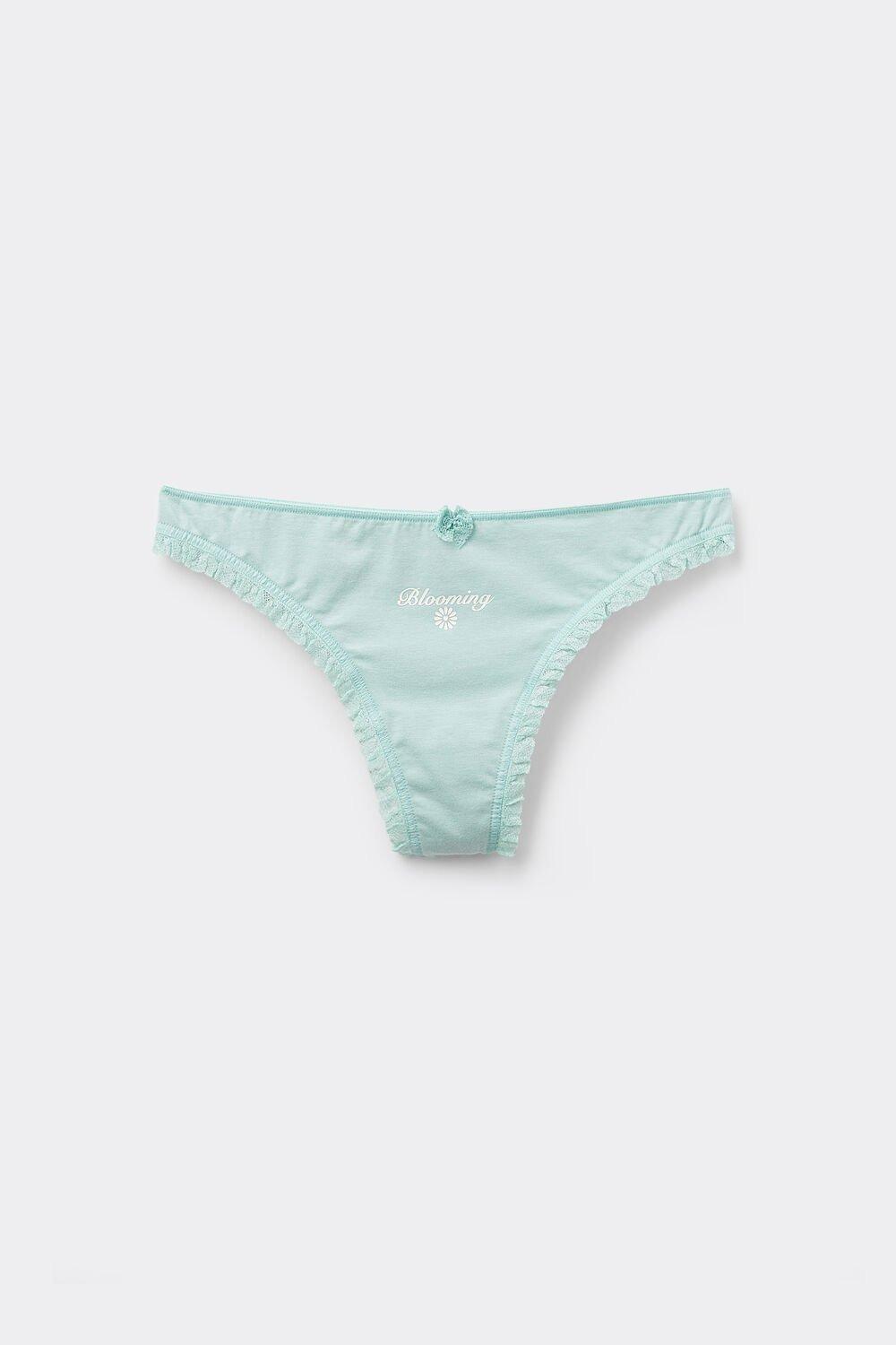 Green Lace Trim Brazilian Briefs, , large image number 6