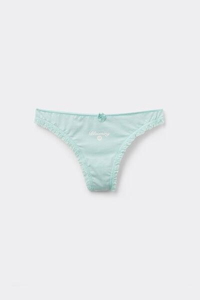 Green Lace Trim Brazilian Briefs, , large image number 8