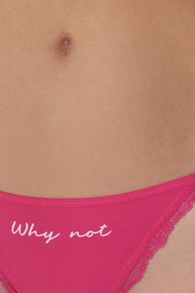 Pink Tanga Panel Brazilian Briefs, 5701_655Y, large image number 2