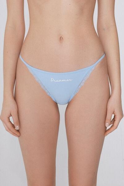 Blue Tanga Panel Brazilian Briefs, , large image number 0