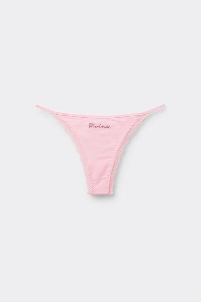 Pink Tanga Panel Brazilian Briefs, , large image number 4