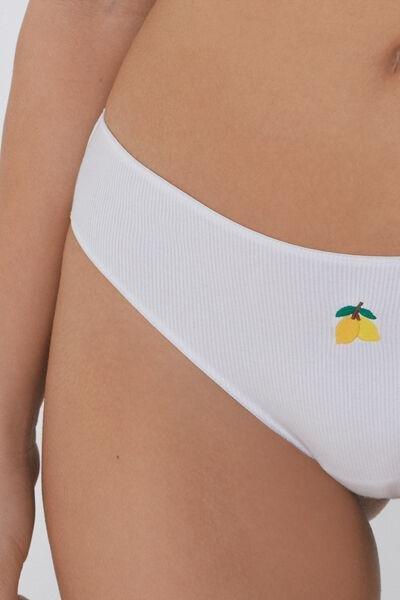 Green Embroidered Brazilian Briefs, 5701_617Y, large image number 2