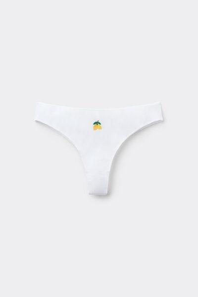 Green Embroidered Brazilian Briefs, 5701_617Y, large image number 3