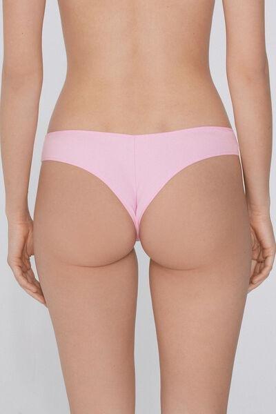 Pink Ribbed Brazilian Briefs, 5701_659Y, large image number 5