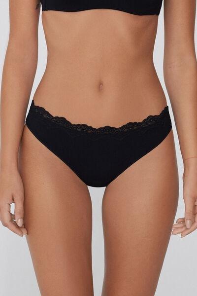 Black Light Touch Brazilian Briefs, Black, large image number 1