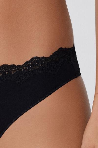 Black Light Touch Brazilian Briefs, Black, large image number 3