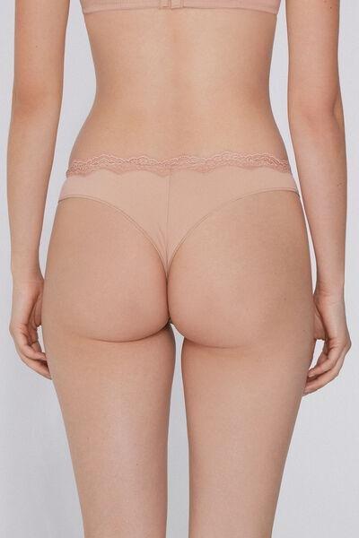 Beige Light Touch Brazilian Briefs, Natural Blush, large image number 1