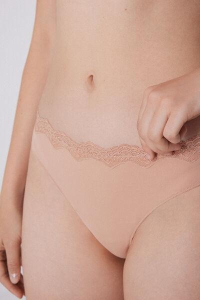 Beige Light Touch Brazilian Briefs, , large image number 2
