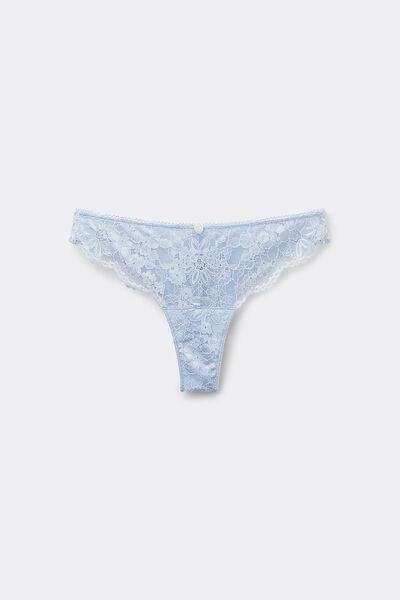 Blue Delicate Lace Brazilian Briefs, 5701_809Y, large image number 4